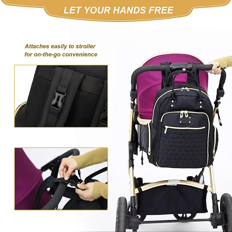 Diaper Bag Backpack Black Newborn Baby Registry Research Essentials